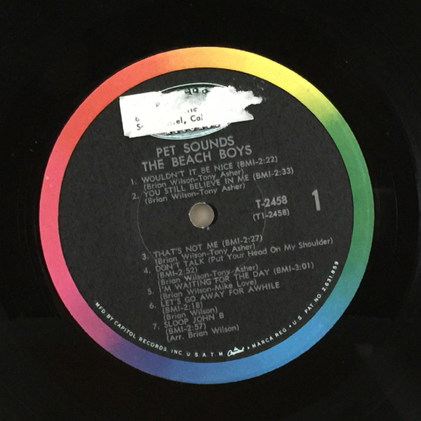 USED LP]The Beach Boys, PET SOUNDS, USORIGINAL Capitol T-2458 MONO