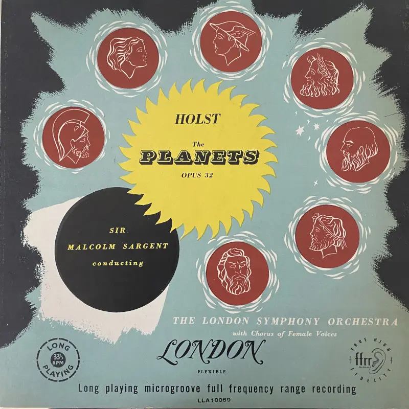 RECORDS　ホルスト：惑星（1954年録音）,　LONDON　日本国内プレス　USED　初期盤フラット盤　BIRDMAN　LP]サージェント＆ロンドンSO,　LLA.10069