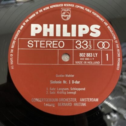 [USED 6LP BOX]ハイティンク＆アムステルダム・コンセルトヘボウO　マーラー：交響曲第1・2・3・4番 蘭PHILIPS 802 883-8 LY - 画像 (5)