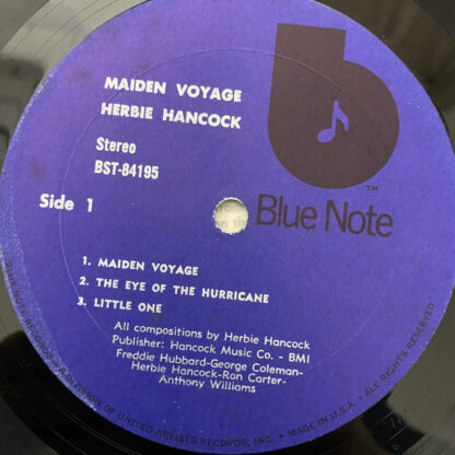 [USED LP]ハービー・ハンコック Maiden Voyage, US Blue Note United Artists 黒音符 STEREO BLP-84194 - 画像 (4)