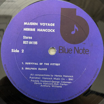 [USED LP]ハービー・ハンコック Maiden Voyage, US Blue Note United Artists 黒音符 STEREO BLP-84194 - 画像 (6)